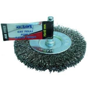Hawk Gri Telli Pimli Daire Fırça 100X10 Mm - HAWK11135