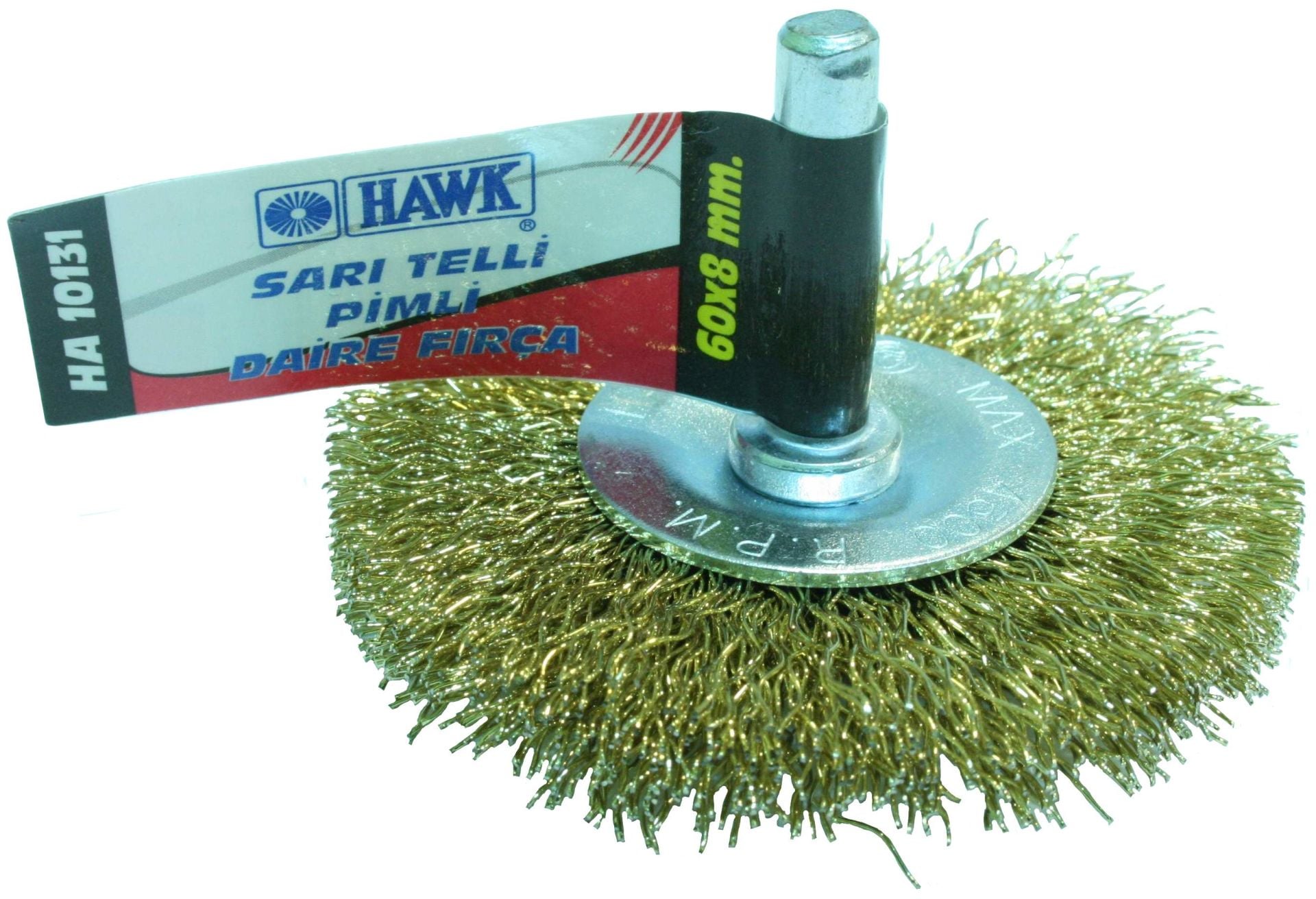 Hawk Sarı Telli Pimli Daire Fırça 100X10 Mm - HAWK10135