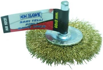 Hawk Sarı Telli Pimli Daire Fırça 100X10 Mm - HAWK10135