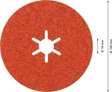Bosch Seramik Fiber Zımpara Diski R782 Prisma 100 mm 36 Kum - 2608621816