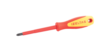 İzeltaş Yıldız Uçlu Tornavida Elektrikçi İzoleli 1000V