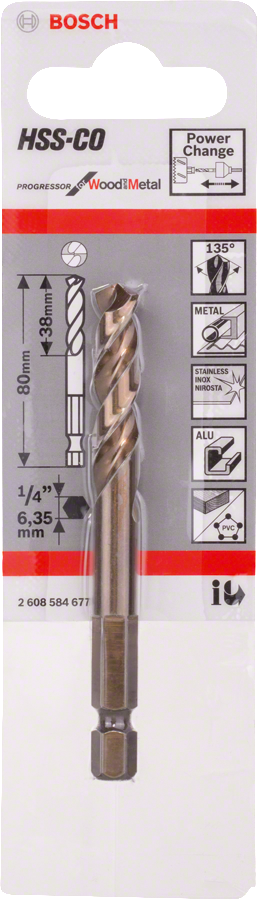 Bosch 1/4” Altıgen Şaft Merkezleme Ucu Hss-Co - 2608584677