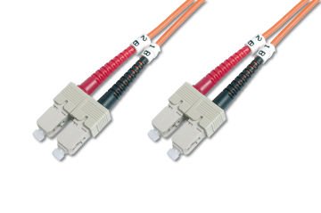 Assmann Digitus Sc-Sc Fiber Optik Patch Kablo, 3 Mt, Multimode, Duplex, 50/125