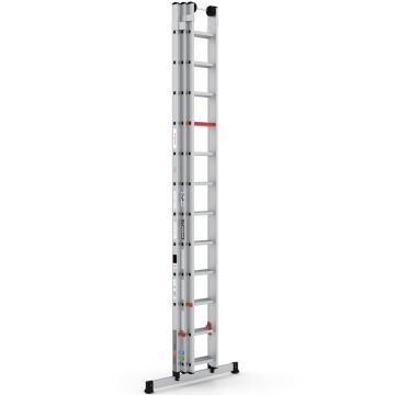 Çağsan Smart Level Üç Parçalı Sürgülü Alüminyum Merdiven 3x14 Basamaklı - PRO_3x14