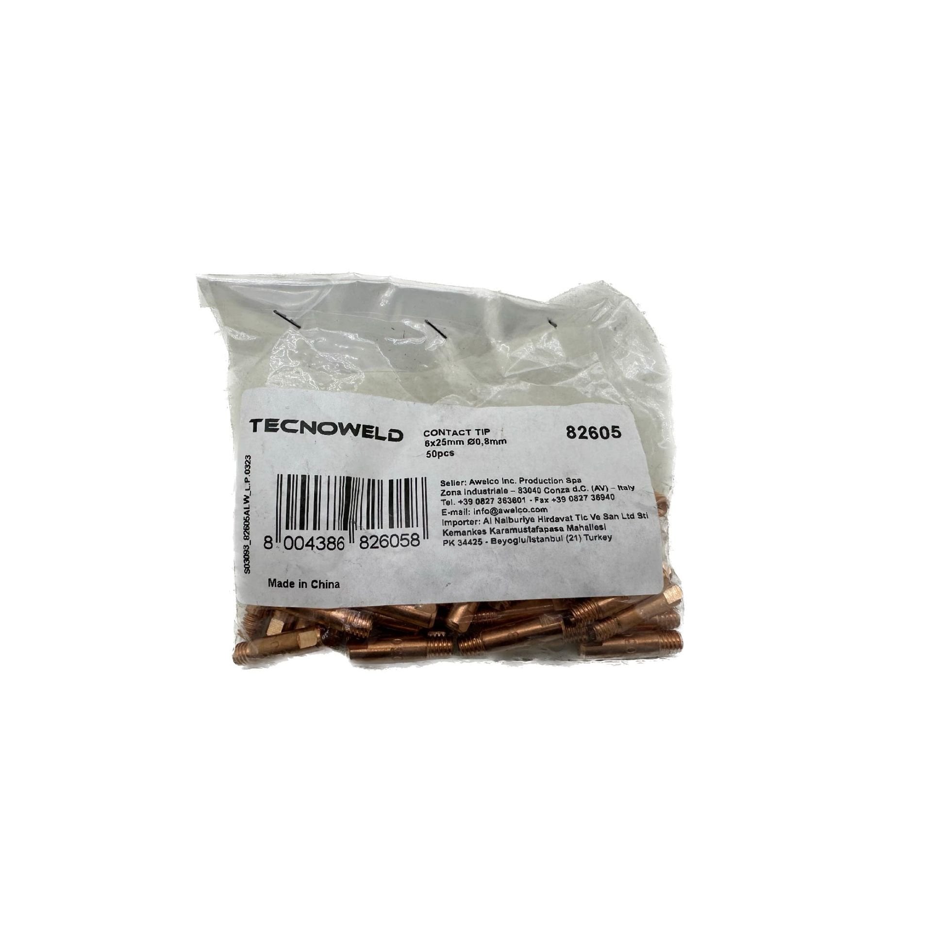 Tecnoweld CONTACT TIP 6X25 D0,8 x50pcs -TW (82605)