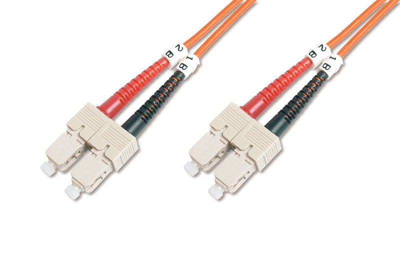 Assmann Digitus Sc-Sc Fiber Optik Patch Kablo, 5 Mt, Multimode, Duplex, 50/125