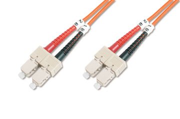 Assmann Digitus Sc-Sc Fiber Optik Patch Kablo, 5 Mt, Multimode, Duplex, 50/125