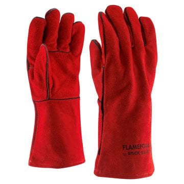 Rock Safety FLAMEFOX-R-GB Deri Kaynakçı Eldiveni Isıya ve Aleve Dayanıklı 35 cm