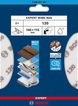 Bosch Aksesuar EXPERT W480 Web Zımpara K320 2li