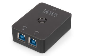 Assmann Digitus Usb Arayüzüne Sahip Cihazları Paylaştıran Switch, Usb 3.0, 2 Pc, 1 Usb Cihaz, Düğme İle Geçiş, Güç Adaptörü Gerektirmez