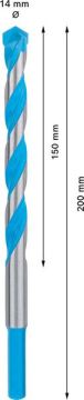 Bosch Çok Amaçlı Matkap Ucu Expert CYL-9 MC 14x200 mm - 2608901487