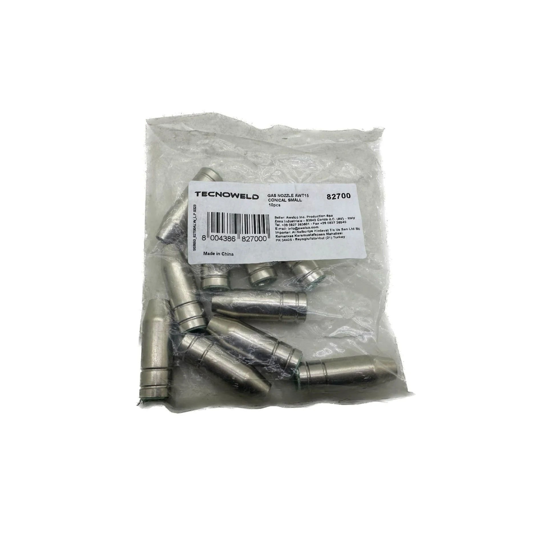 Tecnoweld Gaz Nozulu AWT15 Konik Küçük x 2 Adet - TW BL (82715)