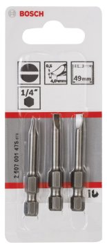 Bosch Vidalama Ucu Extra Hard S0,5x4,0x49 mm (3 Adet) - 2607001475