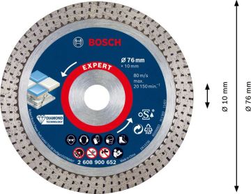 Bosch Elmas Kesme Diski Expert Hard Ceramic 76 mm | Al Nalburiye