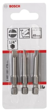 Bosch Vidalama Ucu Extra Hard S0,8x5,5x49 mm (3 Adet) - 2607001479