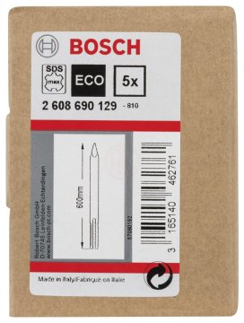 Bosch SDS Max Sivri Keski 600 mm (5 Adet) - 2608690129