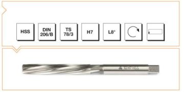 Makine Takım Mte Silindirik Saplı El Raybası Hss Dın 206 (H7) 11,0X142 Mm