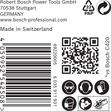 Bosch Expert Zımpara Kağıdı C470 125M 120 Kum 8 Delikli 50 Li Paket - 2608900912