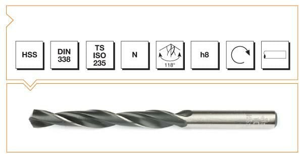 MTE Silindirik Saplı Kısa Metal Matkap Ucu HSS DIN 338 RN Haddeli 4,7x57 mm