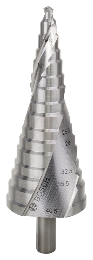 Bosch Spiral Kanallı HSS 16 Kademeli Matkap Ucu Üç Yüzeyli Şaft M10 - M40 - 2608587427