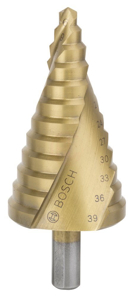 Bosch Spiral Kanallı HSS-TiN 12 Kademeli Matkap Ucu Üç Yüzeyli Şaft Ø6-39 mm - 2608587431