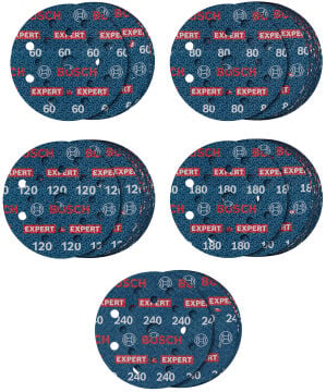 Bosch Aksesuar EXPERT O780 Foil Zımpara 125mm Set 55 li
