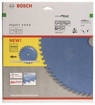 Bosch Daire Testere Bıçağı Expert For Wood 216x30 mm 48 Diş (2,4/1,8 mm) - 2608642497
