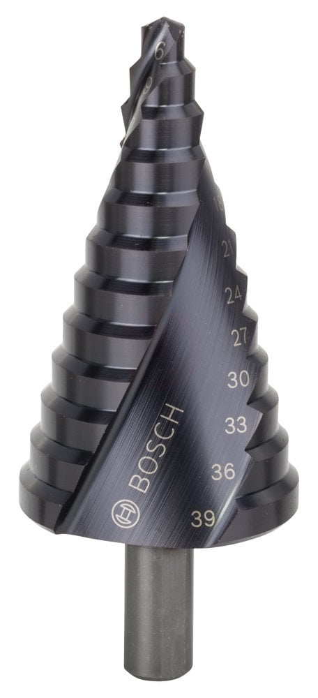 Bosch Spiral Kanallı HSS-AlTiN 12 Kademeli Matkap Ucu Üç Yüzeyli Şaft Ø6-39 mm - 2608588068