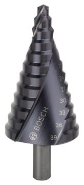 Bosch Spiral Kanallı HSS-AlTiN 12 Kademeli Matkap Ucu Üç Yüzeyli Şaft Ø6-39 mm - 2608588068