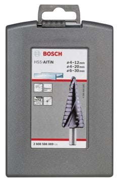 Bosch Spiral Kanallı HSS-AlTiN Kademeli Matkap Ucu Seti Ø4-30 mm (3 Parça) - 2608588069
