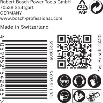 Bosch Expert Zımpara Kağıdı C470 125M 80 Kum 8 Delikli 50 Li Paket - 2608900910