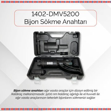 Brio Bijon Sökme Anahtarı 5200Nm Tır, Kamyon, Otobüs, Ağır Vasıta İçin