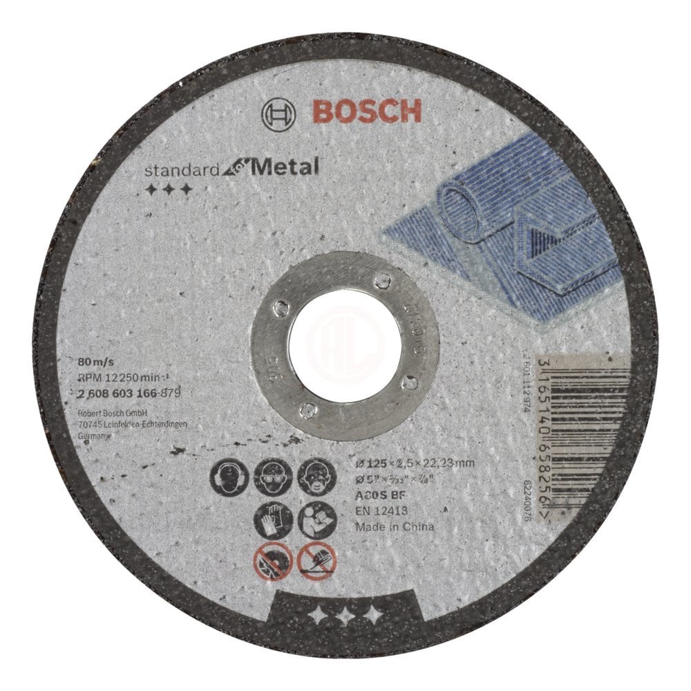 Bosch Kesme Diski Standard For Metal Düz 125x22,23x2,5 mm (A 30 S BF) - 2608603166