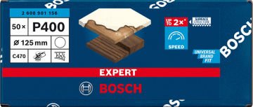 Bosch Expert Zımpara Kağıdı C470 125 Mm 400 Kum 0 Delikli 50 Li Paket - 2608901156