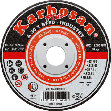 Karbosan Endüstriyel Metal Plus Kesme Disk T41 Düz 230x3,0x22,23 mm A 30 T BF80 - KAR910140