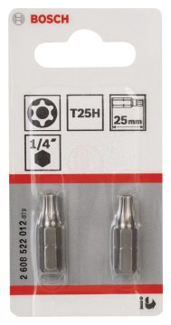 Bosch Vidalama Ucu Extra Hard T25Hx25 mm (2 Adet) - 2608522012