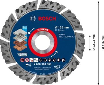 Bosch Elmas Kesme Diski Expert BFUni+Metal 125x22,23 mm - 2608900660