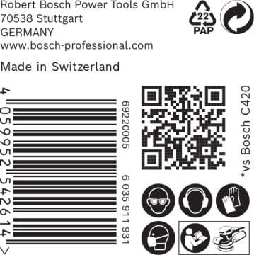 Bosch Expert Zımpara Kağıdı C470 150 M 240 Kum 6 Delikli 50 Li Paket - 2608900923