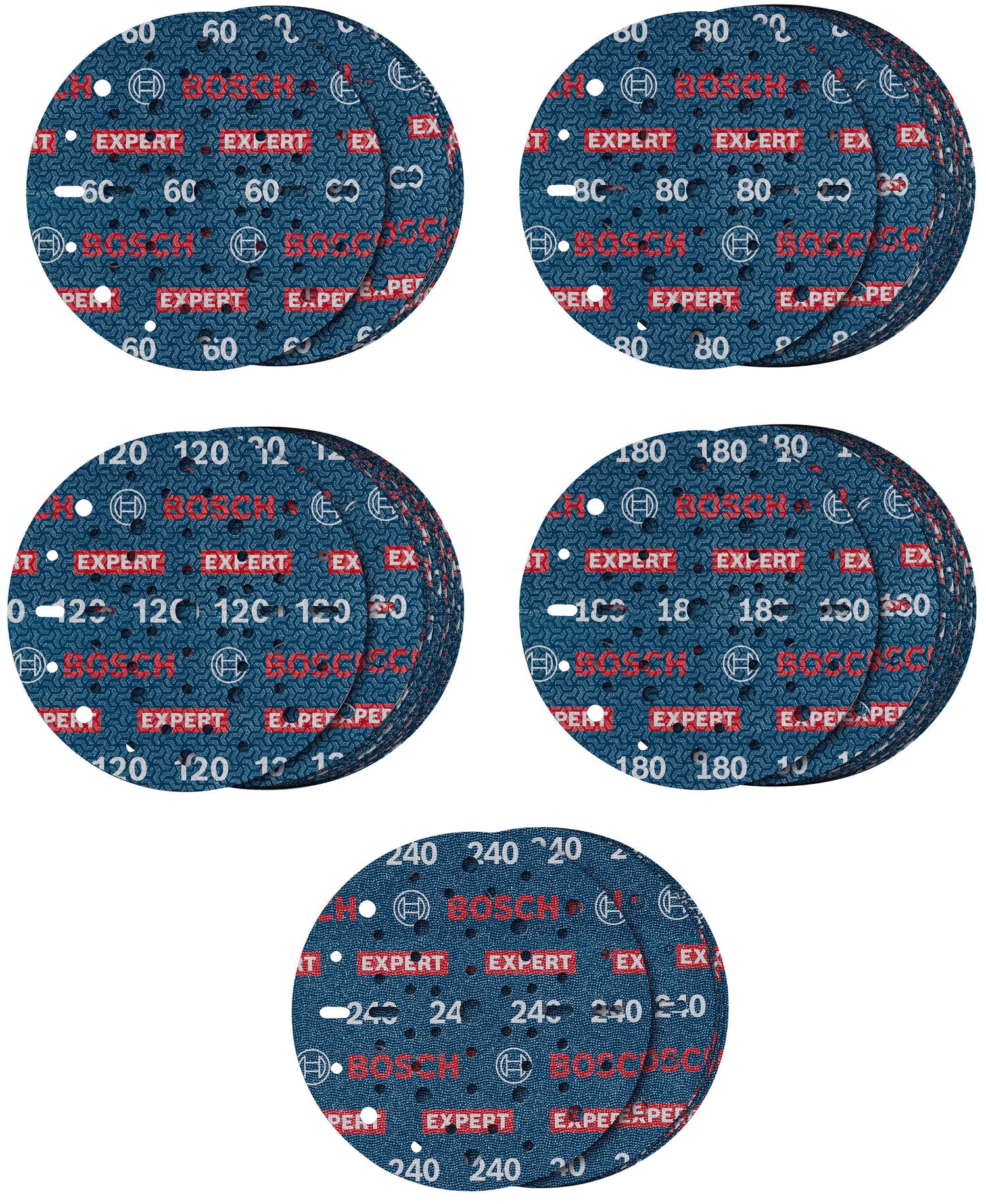 Bosch Aksesuar EXPERT O780 Foil Zımpara 150mm Set 55 li