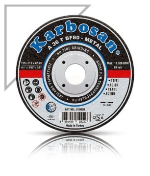 Karbosan Metal İnce Kesme Disk T41 Düz 180x1,9x22,23 mm A 36 R BF80 - KAR910480