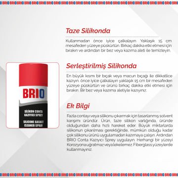 Brio Silikon Conta Kazıyıcı Sprey 400 Ml