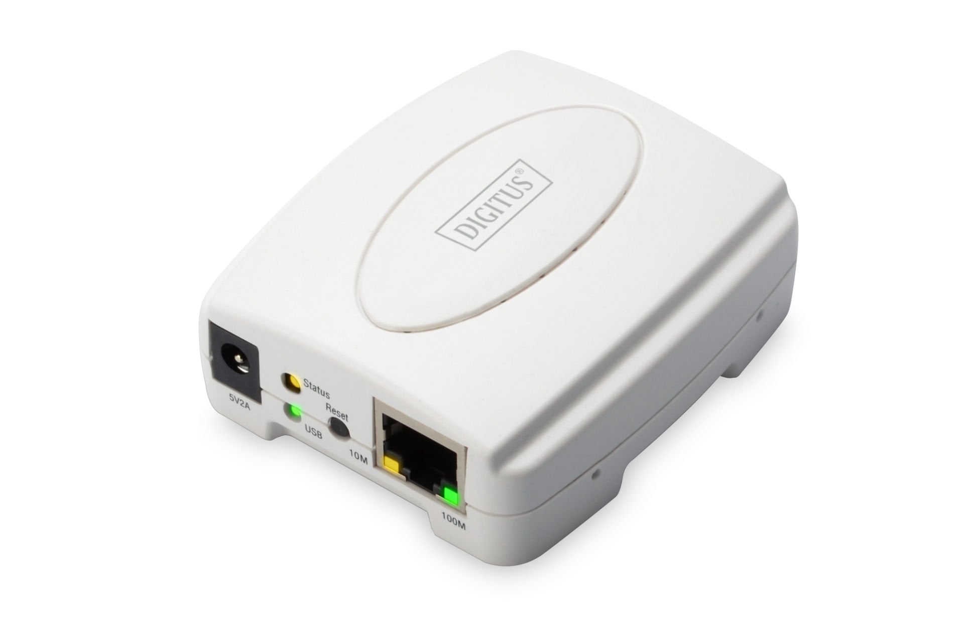 Assmann Digitus 1 Port Fast Ethernet Print Server, 1 X Usb 2.0 Port, 1 X Rj45