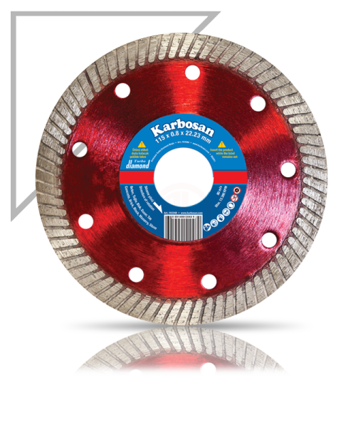 Karbosan İnce Segmentli Elmas Kesici Normal 115x0,8x22,23 mm - KAR912048