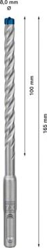 Bosch Kırıcı Delici Uç SDS-Plus-7X Expert 8x165 mm (10 Adet) - 2608900167