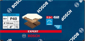 Bosch Expert Zımpara Kağıdı C470 150 M 40 Kum 6 Delikli 50 Li Paket - 2608900917
