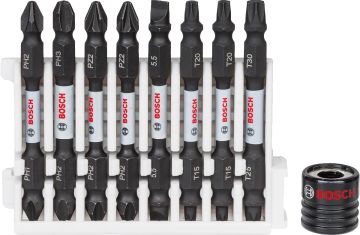 Bosch Vidalama Ucu Çift Taraflı Impact Control Set 65 mm (9 Parça) (Mıknatıslı Tutucu) - 2608522345