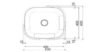 Artenova Tezgah Altı Eviye Mat Dörtgen Eviye 400X400 Mm