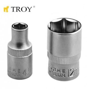 TROY 26152 1/4” Lokma (Ölçü 13mm-Çap 17,8mm-Uzunluk 25mm)