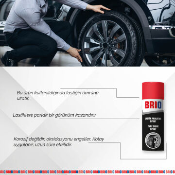 Brio Lastik Temizleyici ve Parlatıcı Sprey 400 Ml