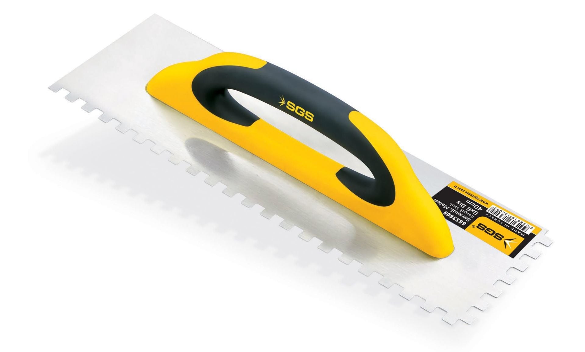 SGS 3609 Seramik Malası Kauçuk Saplı 8X8 40Cm Kapalı Sap